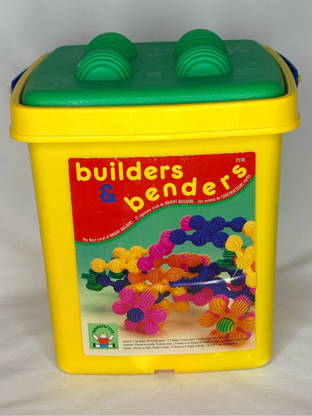 1993 Vintage Builders & Benders Kids Construction Incomplete Set With Bucket